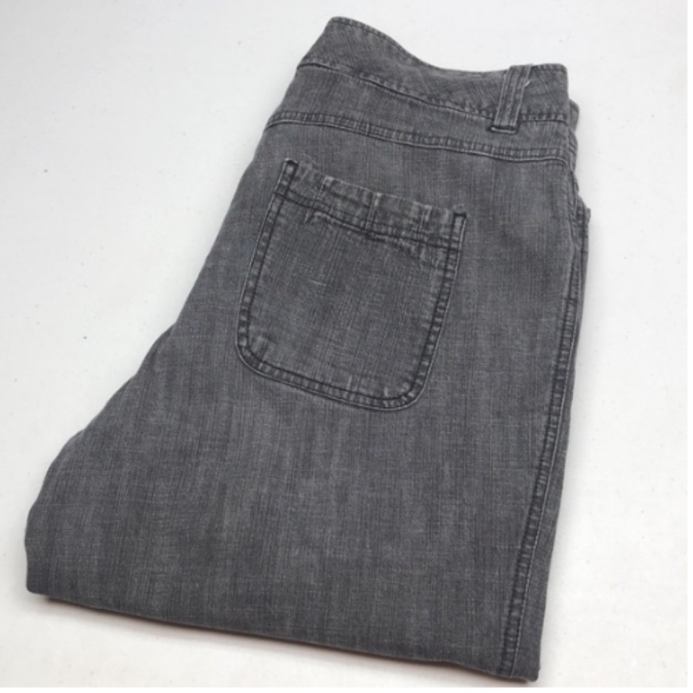 UNIQUE COTTON GINNY GRAYWASH HIGH-RISE WIDE LEG JEANS 11/30x33 ⭐️